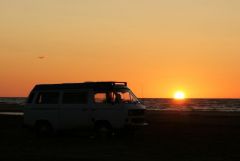 Bus im Sonnenuntergang:)