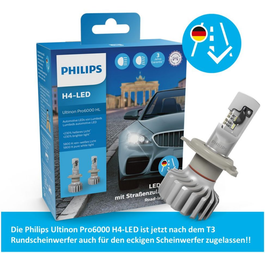 Philips H4 Led für eckige Scheinwerfer - Berichte / Anleitungen /  Linksammlung 